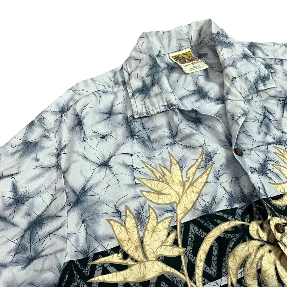 Winnie Fashion Mens Hawaiian Shirt Floral Abstract Large - Picture 5 of 7
